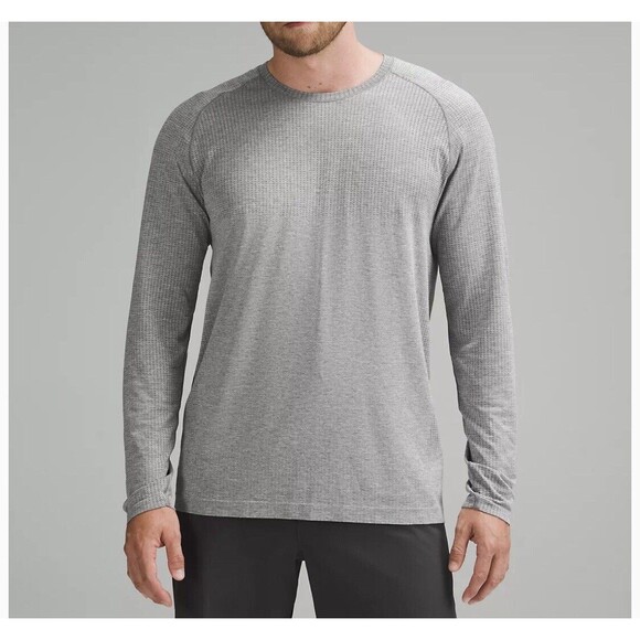 Lululemon Long Sleeve Shirt Men XL Metal Vent Tech Grey Performance Training Gym - Picture 1 of 12